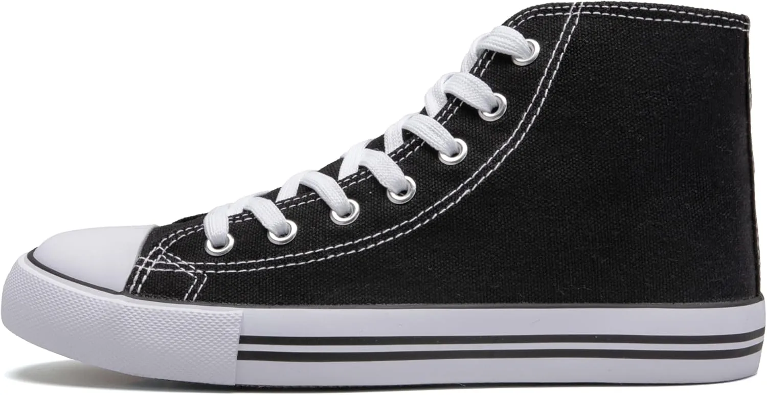 Kid's High Top Sneakers Classic High Tops Canvas Shoes for Girls and Boys, Lace up Tennis Shoes Fashion Canvas Sneakers Casual Shoes for Walking