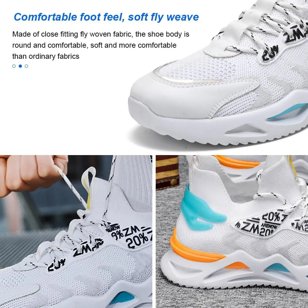 KUNWFNIX Mens Slip On Walking Shoes Non Slip Running Shoes Lightweight Workout Shoes Breathable Mesh Fashion Casual Sneakers