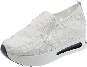 Ladies Summer Fashion Thin Lazy Breathable Thick Bottoming Hollowed Out Comfortable Outdoor Travel Foot Mans Dress Shoes (White, 6.5)