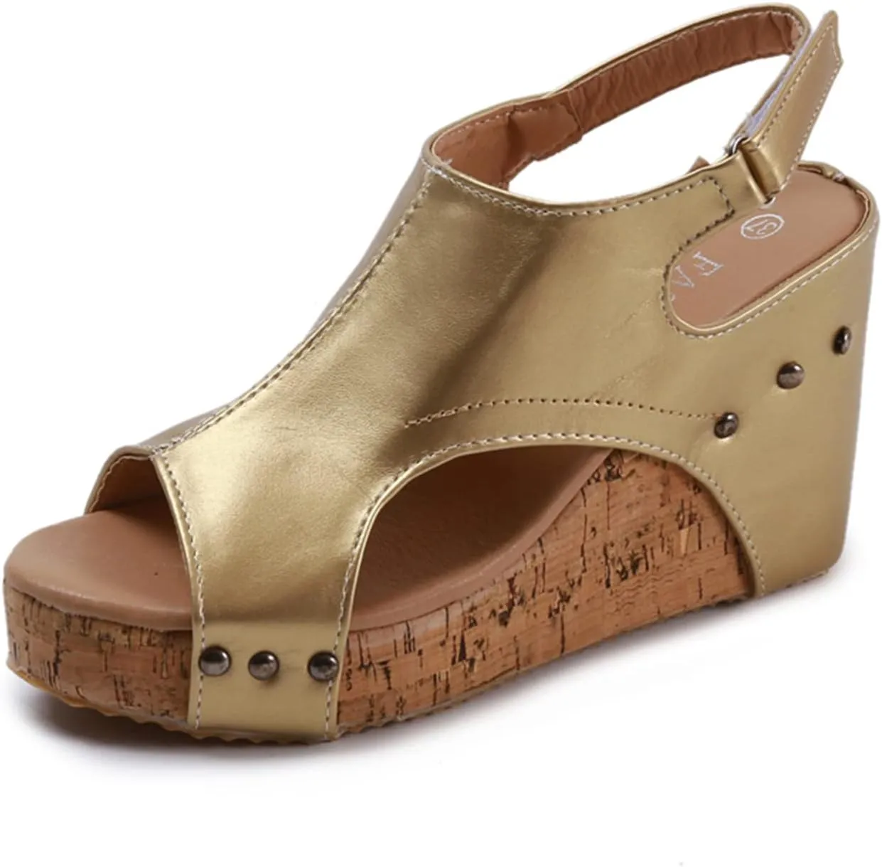 Ladmiple Summer Sandals for Women 2023 Comfy Platform Ankle Strap Slip On Wedge Sandal Open Toe Dressy High Heel Wedges