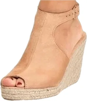 Ladmiple Summer Sandals for Women 2023 Platform Slip On Shoes Wedge Sandals Open Toe Comfy Dressy High Heel Wedge Sandal