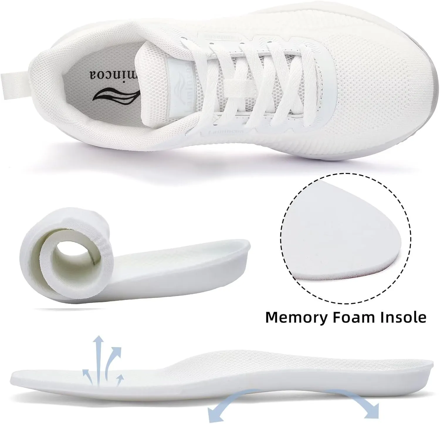 Lamincoa Women's Walking Lightweight Shoes Non Slip Running Sneakers Tennis Outdoor Workout Shoes for Women