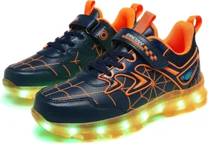 LED Light Up Shoes for Toddler Boys Girls Glow Sneakers with USB Rechargeable Flashing Lights, Non-Slip Sole for Kids Birthday, Christmas & Outdoor Activities