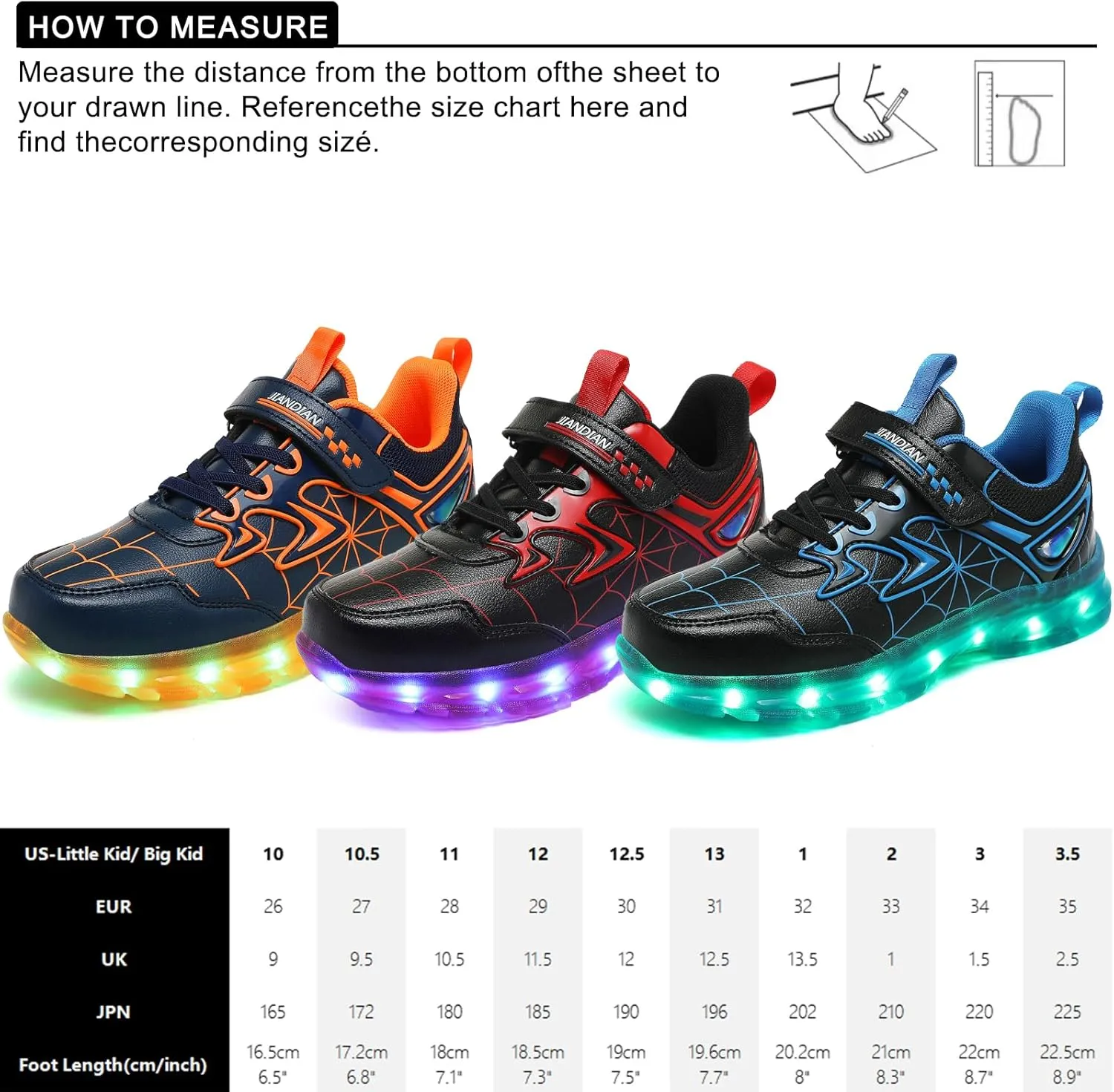 LED Light Up Shoes for Toddler Boys Girls Glow Sneakers with USB Rechargeable Flashing Lights, Non-Slip Sole for Kids Birthday, Christmas & Outdoor Activities