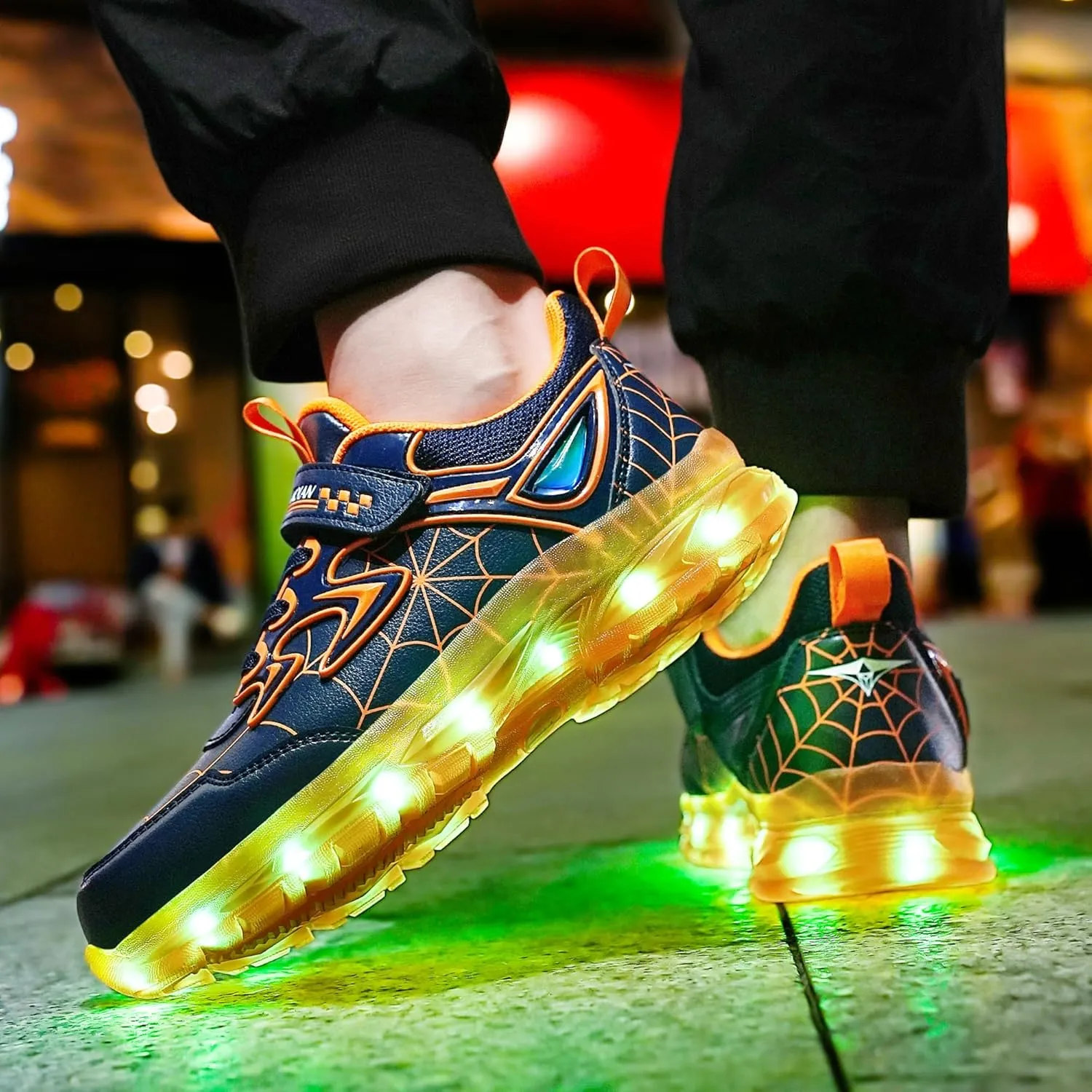 LED Light Up Shoes for Toddler Boys Girls Glow Sneakers with USB Rechargeable Flashing Lights, Non-Slip Sole for Kids Birthday, Christmas & Outdoor Activities