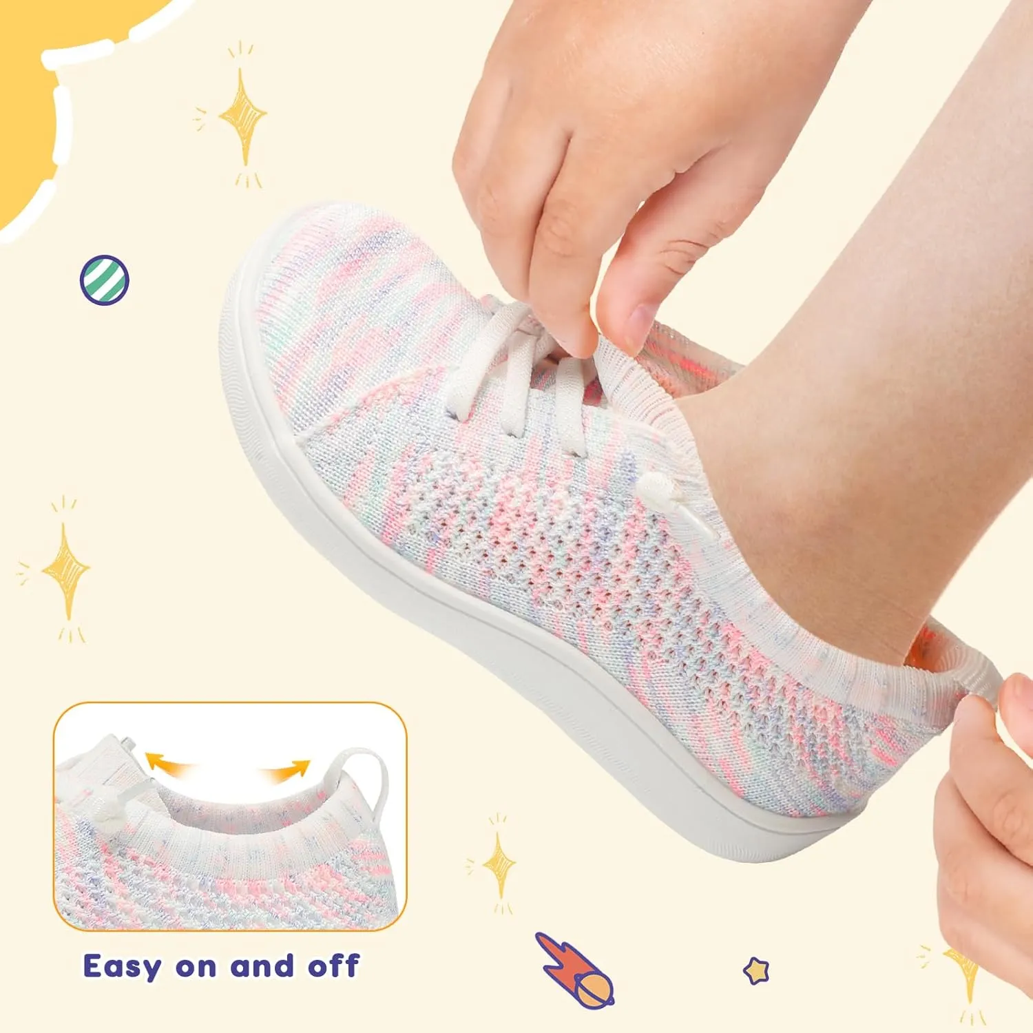 LeIsfIt Toddler Shoes Girls Boys Wide Shoes Kids Zero Drop Minimalist Sneakers Barefoot Slip on Tennis Sneakers