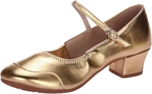 Low Heel Pumps Women's Dress Shoes T Strap Mary Janes Ladies Elegant Dancing Shoe Comfortable Closed Toe Heels