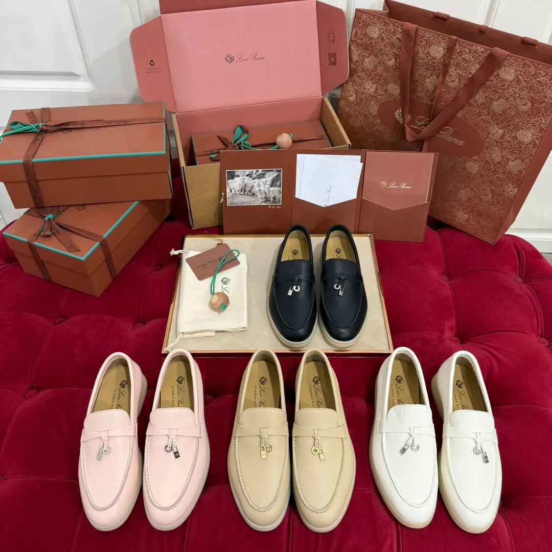 LP 25C Summer Charms Walk Loafer Plum Flower Calfskin 212598