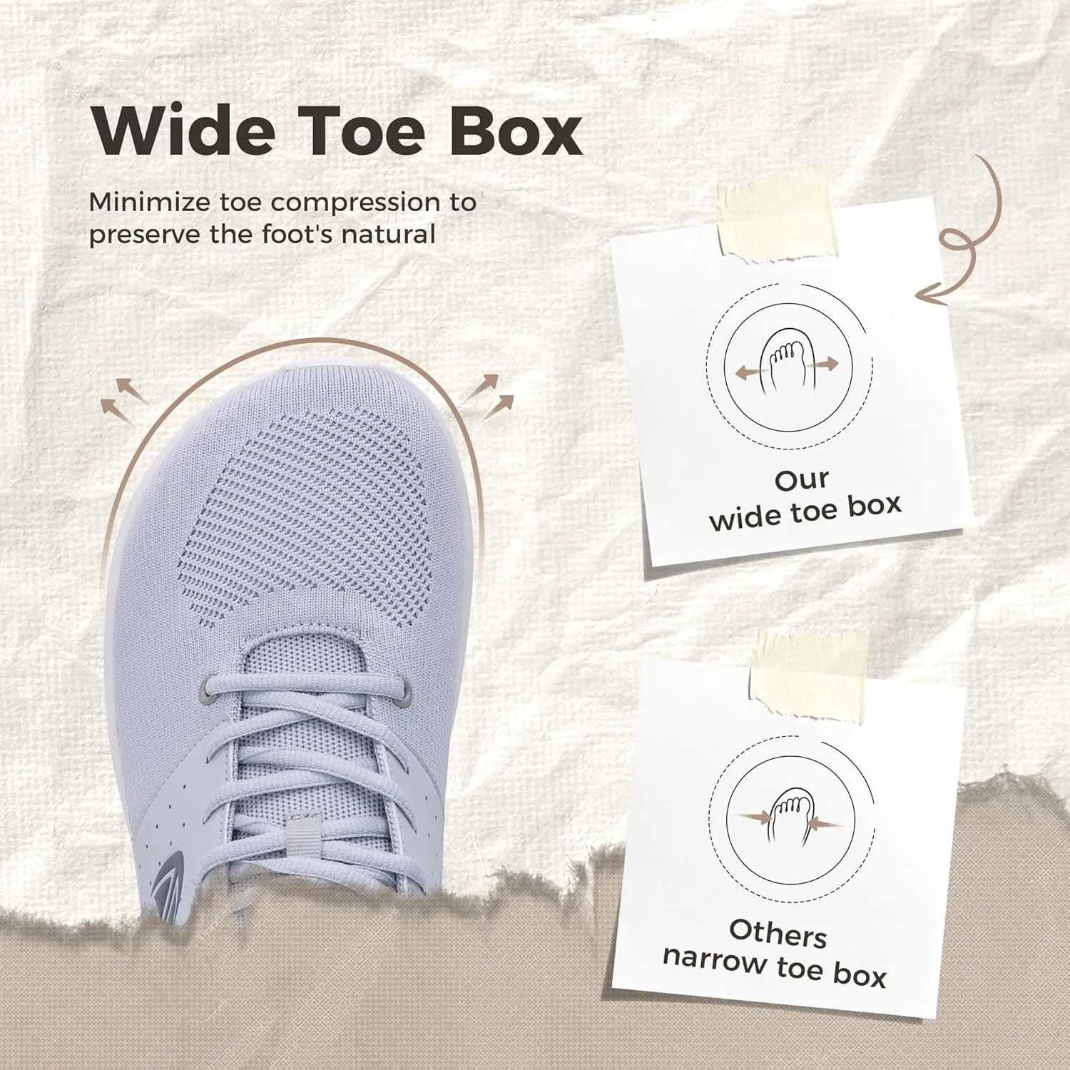 MEHOTO Men's Wide Walking Shoes | Tennis Minimalist Sneakers | Zero Drop Sole US 7-12