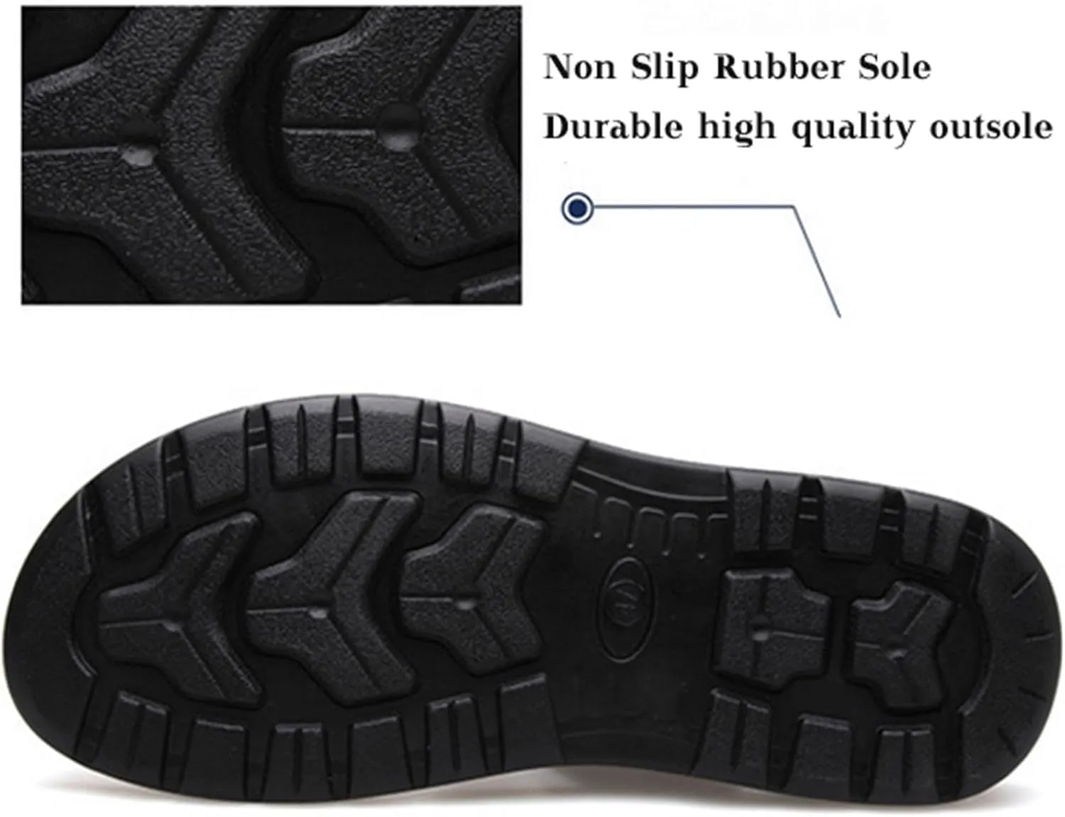 Men's Big Size Leather Flat Sandbeach Sandals Casual Slipper Shoes
