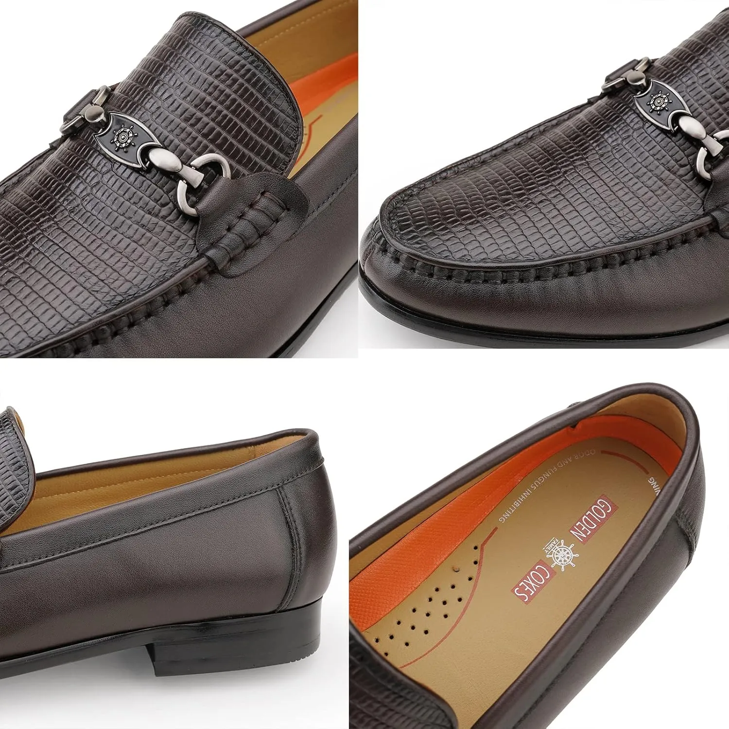 Mens Black Dress Shoes Featuring Hand Finishes, Classic Loafers Leather Slip-on Penny Party Wedding Shoes for Men