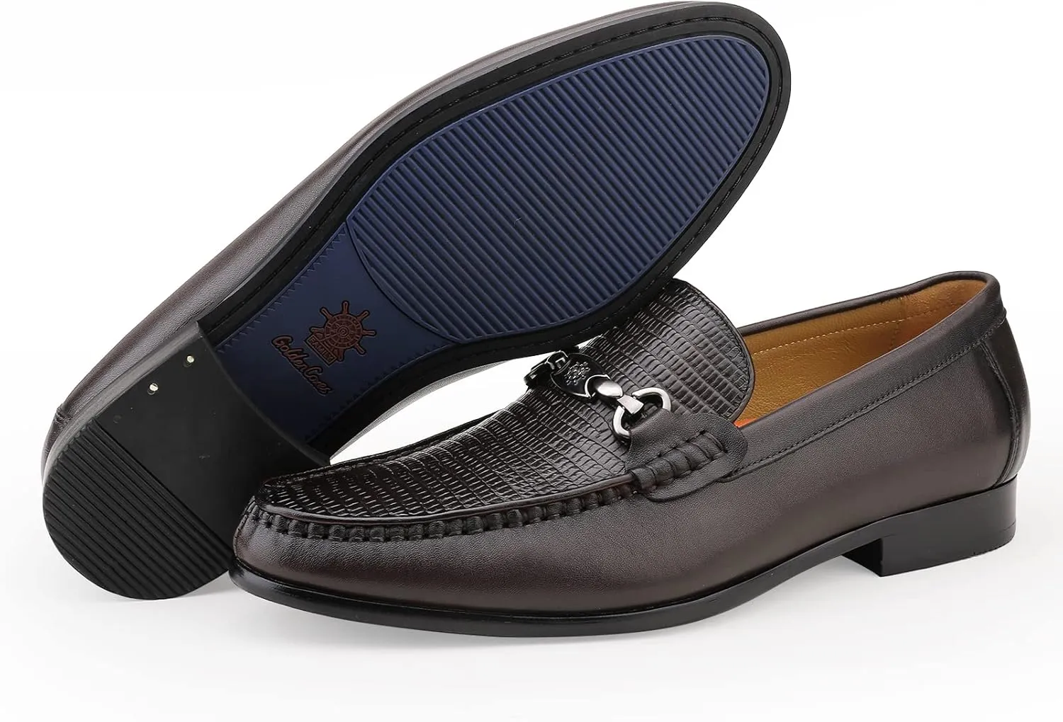 Mens Black Dress Shoes Featuring Hand Finishes, Classic Loafers Leather Slip-on Penny Party Wedding Shoes for Men