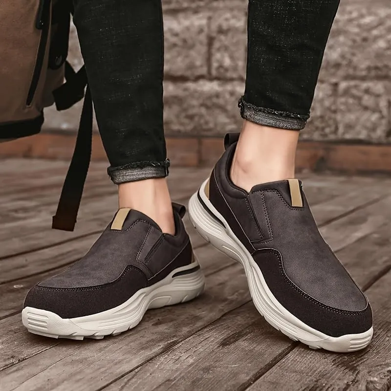 Men's Breathable Loafers - Lightweight Walking Shoes with EVA Sole, Netted Lining & Round Toe Design for All Season, Casual Comfortable Sneakers for Men