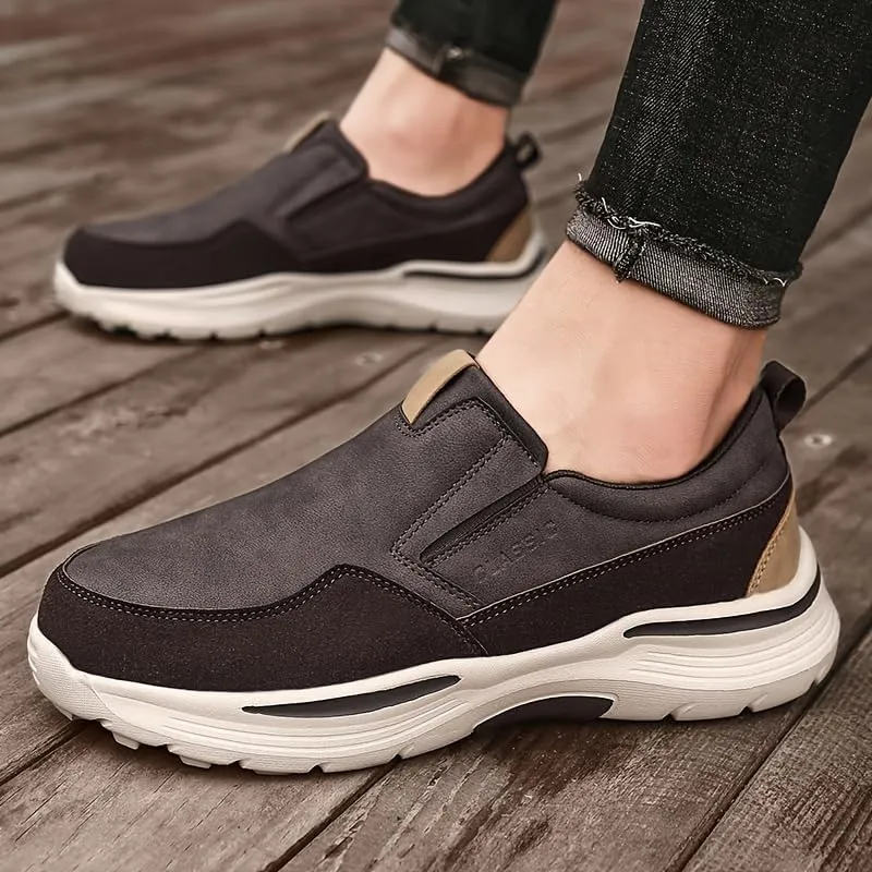 Men's Breathable Loafers - Lightweight Walking Shoes with EVA Sole, Netted Lining & Round Toe Design for All Season, Casual Comfortable Sneakers for Men
