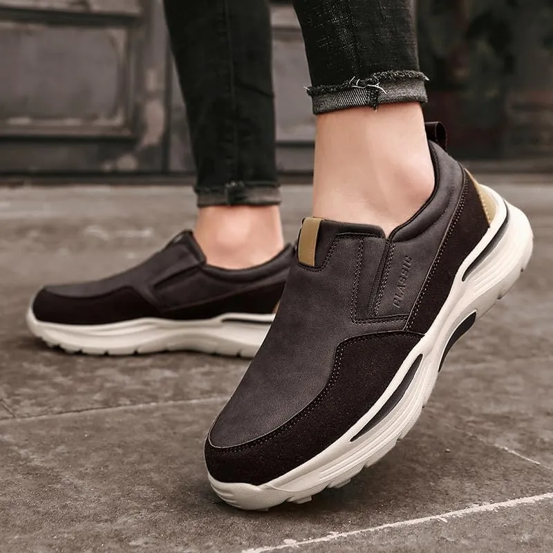 Men's Breathable Loafers - Lightweight Walking Shoes with EVA Sole, Netted Lining & Round Toe Design for All Season, Casual Comfortable Sneakers for Men