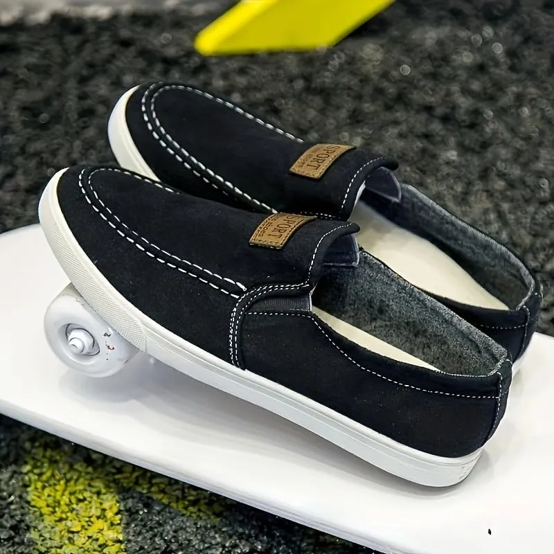 Men's Casual Loafers, Comfy Slip-on Shoes with Rubber Sole for Walking Driving