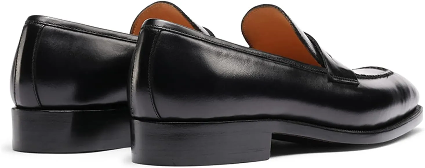Men's Loafers & Slip-ons Leather Comfort Casual Square Toe Penny Loafers for Men