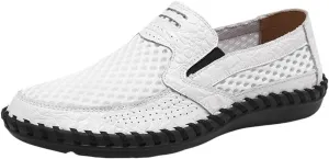 Mens Loafers Slip On Breathable Lightweight Comfortable Casual Shoes Round Toe Fashion Loafers Resistant Soft Walking Driving