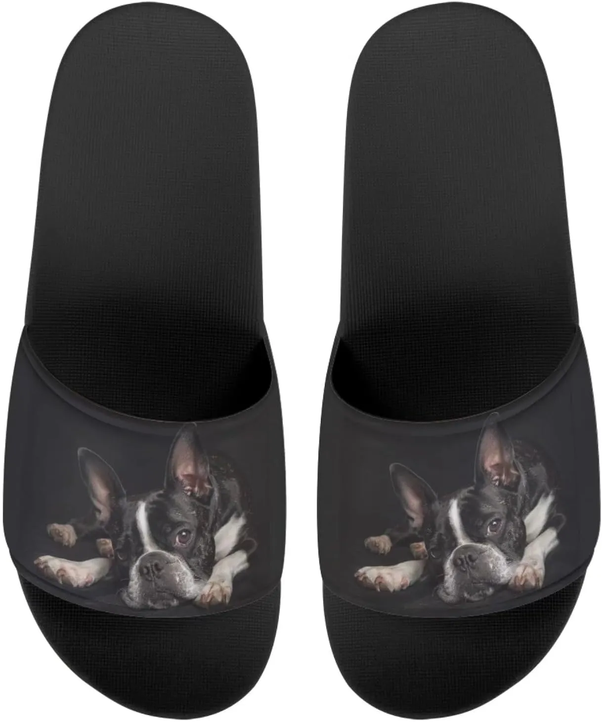 Mens Slide Sandals Fashion Womens Flat Sandals Single Band Slides Shower Shoes for Summer Beach