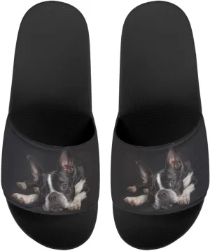 Mens Slide Sandals Fashion Womens Flat Sandals Single Band Slides Shower Shoes for Summer Beach