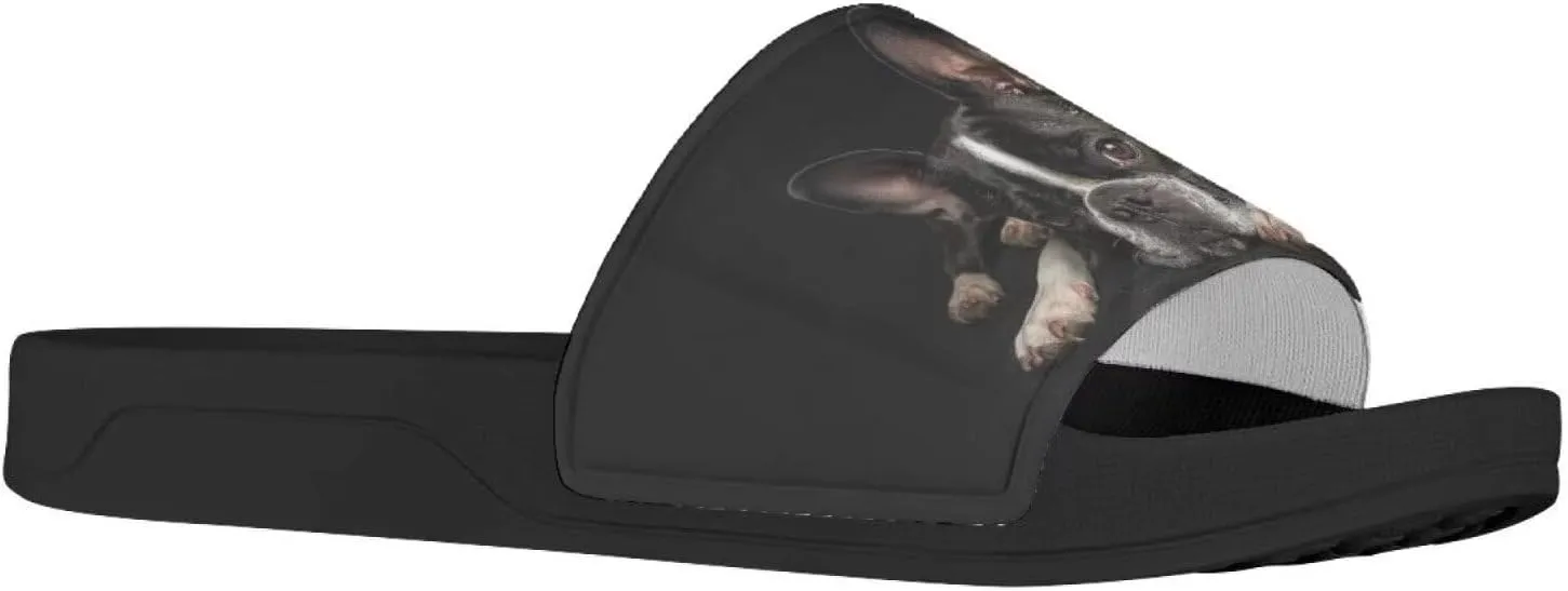 Mens Slide Sandals Fashion Womens Flat Sandals Single Band Slides Shower Shoes for Summer Beach