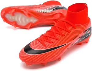 Men's Soccer Shoes High-Top Soccer Cleats Outdoor Breathable Athletic Professional Spikes Youth Boys Football Shoes Unisex