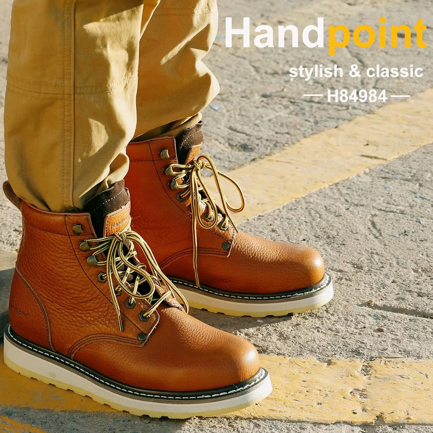 Men's Stylish Classic 6" Soft Toe EH Work Boots - Brown 84984