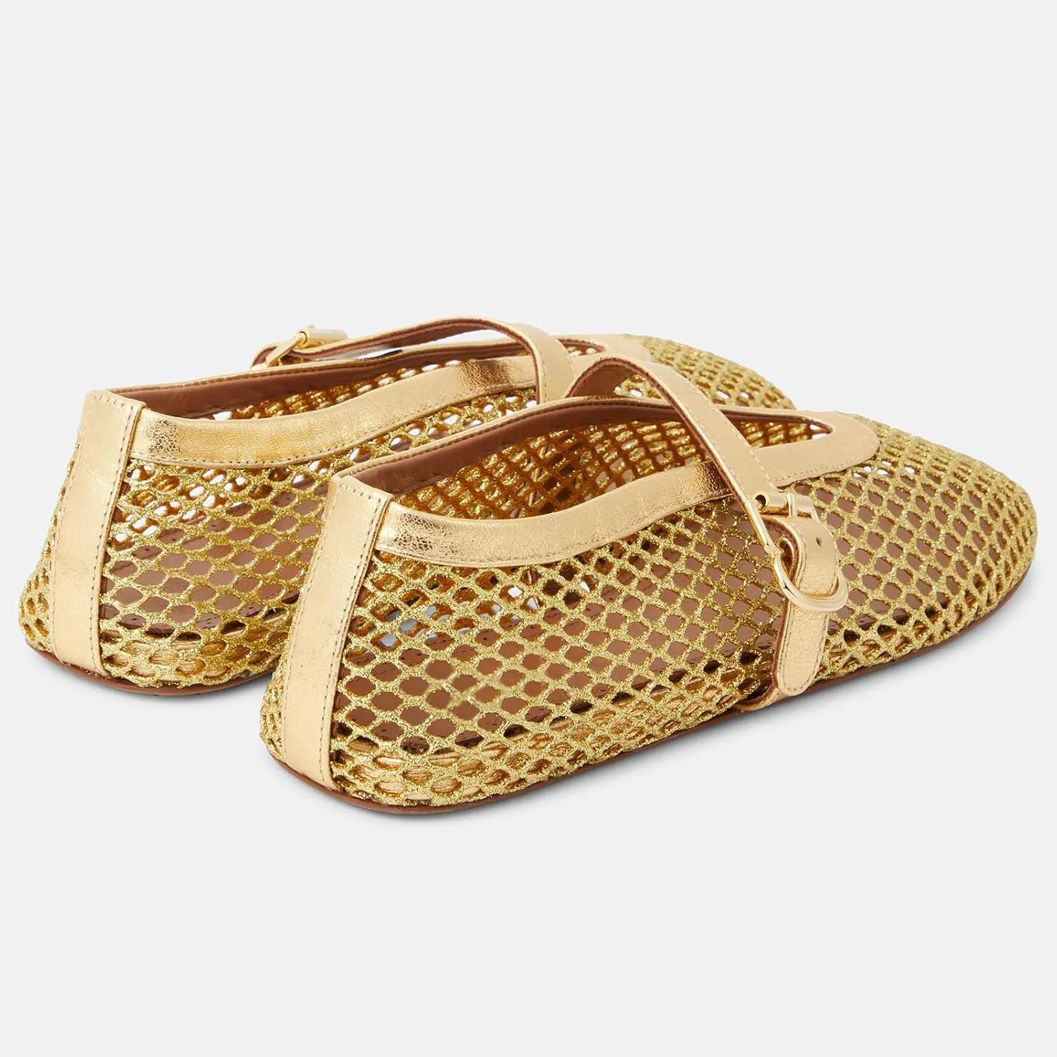 Mesh Ballet Flats for Women Buckle Strap Comfortable Mary Jane Shoes Ladies Wide Width Casual Dress Ballerina Flats