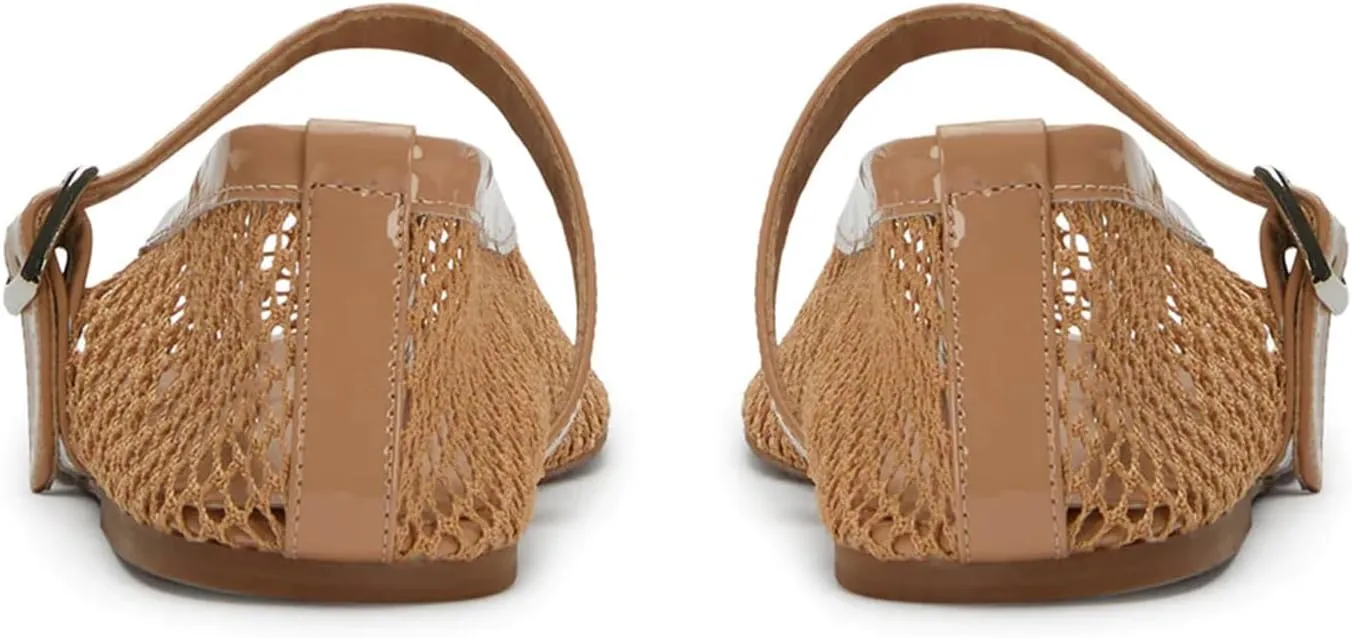 Mesh Ballet Flats for Women Buckle Strap Comfortable Mary Jane Shoes Ladies Wide Width Casual Dress Ballerina Flats
