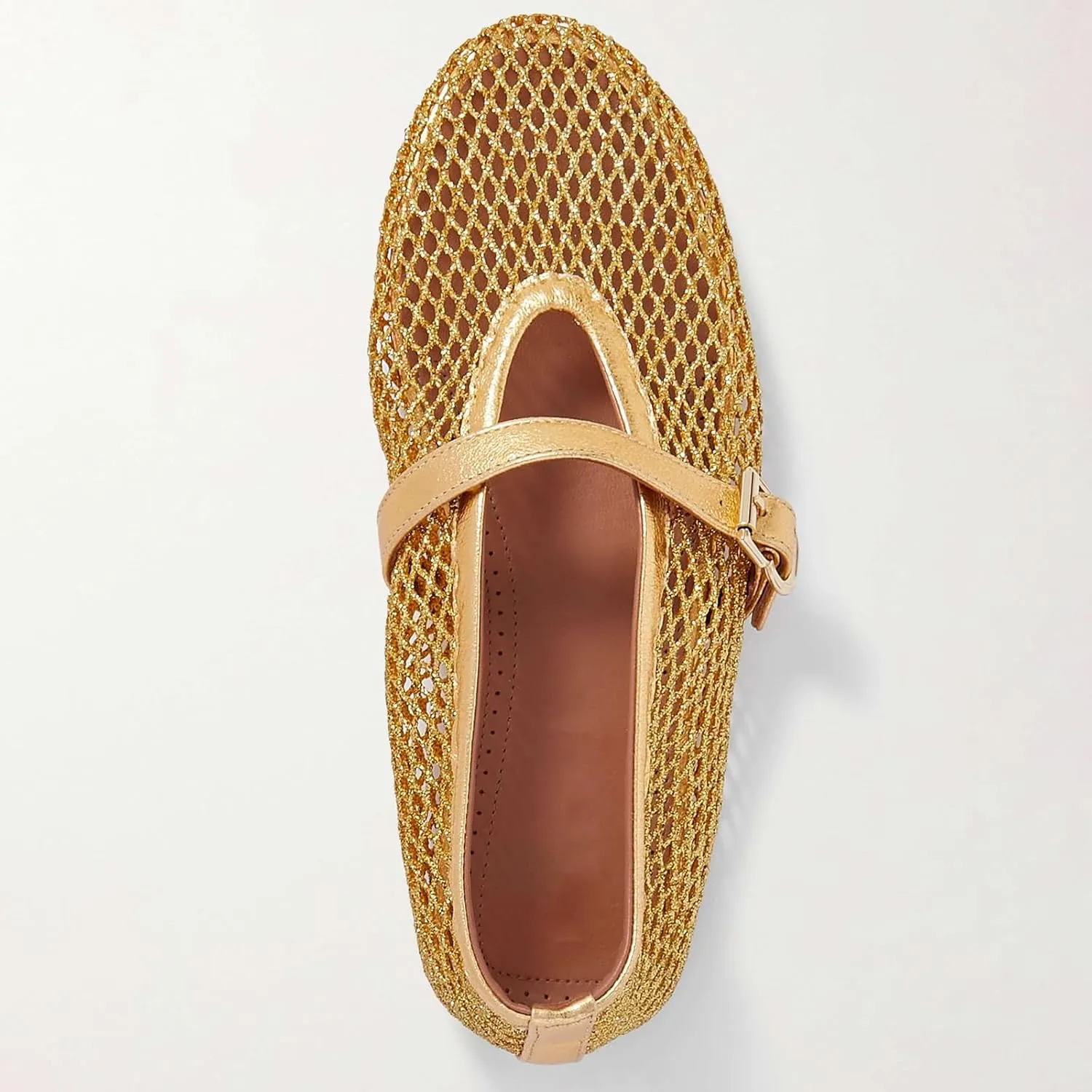 Mesh Ballet Flats for Women Buckle Strap Comfortable Mary Jane Shoes Ladies Wide Width Casual Dress Ballerina Flats