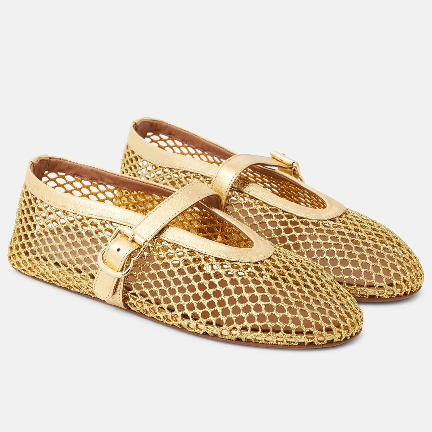 Mesh Ballet Flats for Women Buckle Strap Comfortable Mary Jane Shoes Ladies Wide Width Casual Dress Ballerina Flats