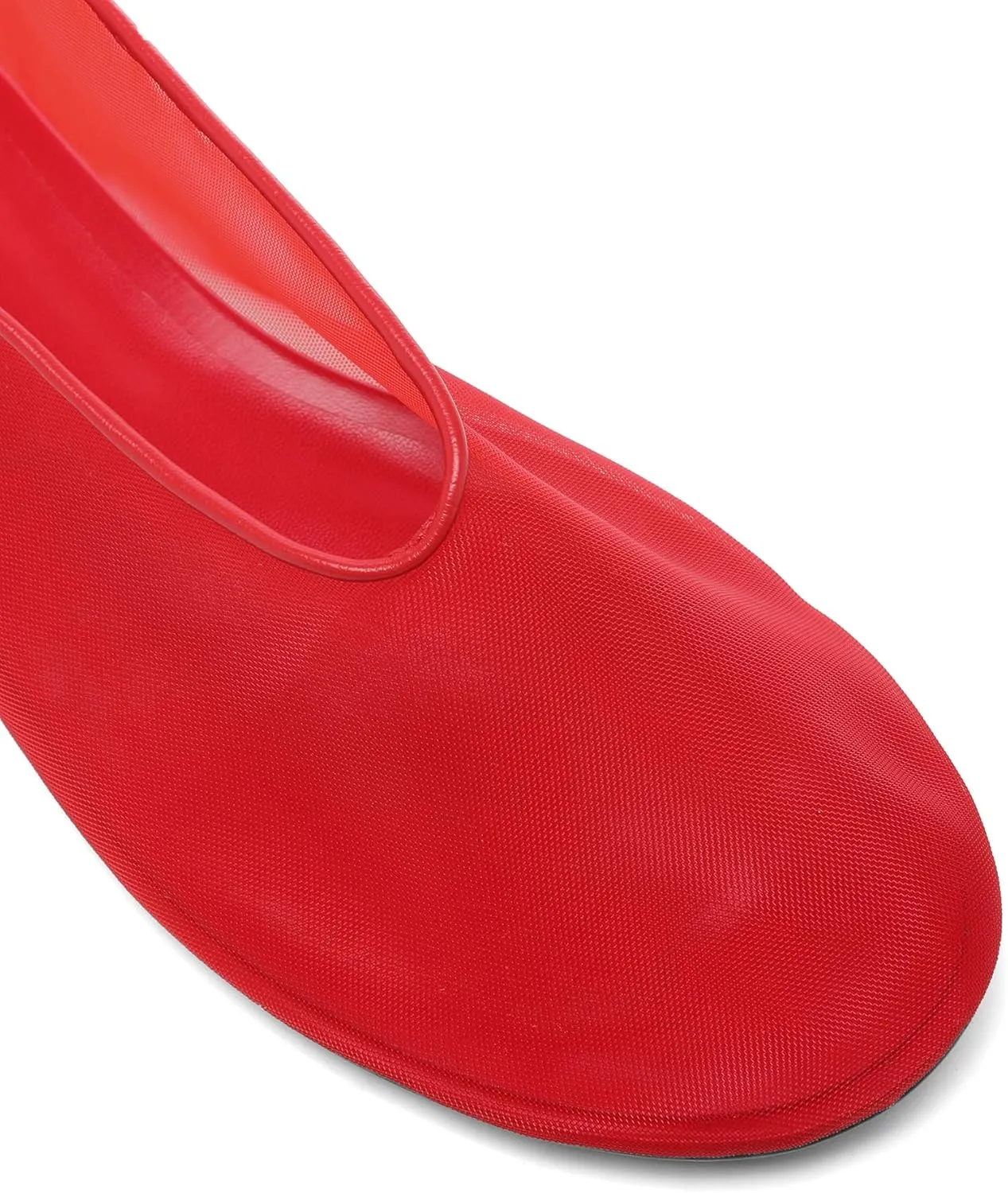 Mesh Ballet Flats for Women Round Toe Slip On Ballerina Mary Jane Shoes Tulle Comfortable Casual Dress Shoes