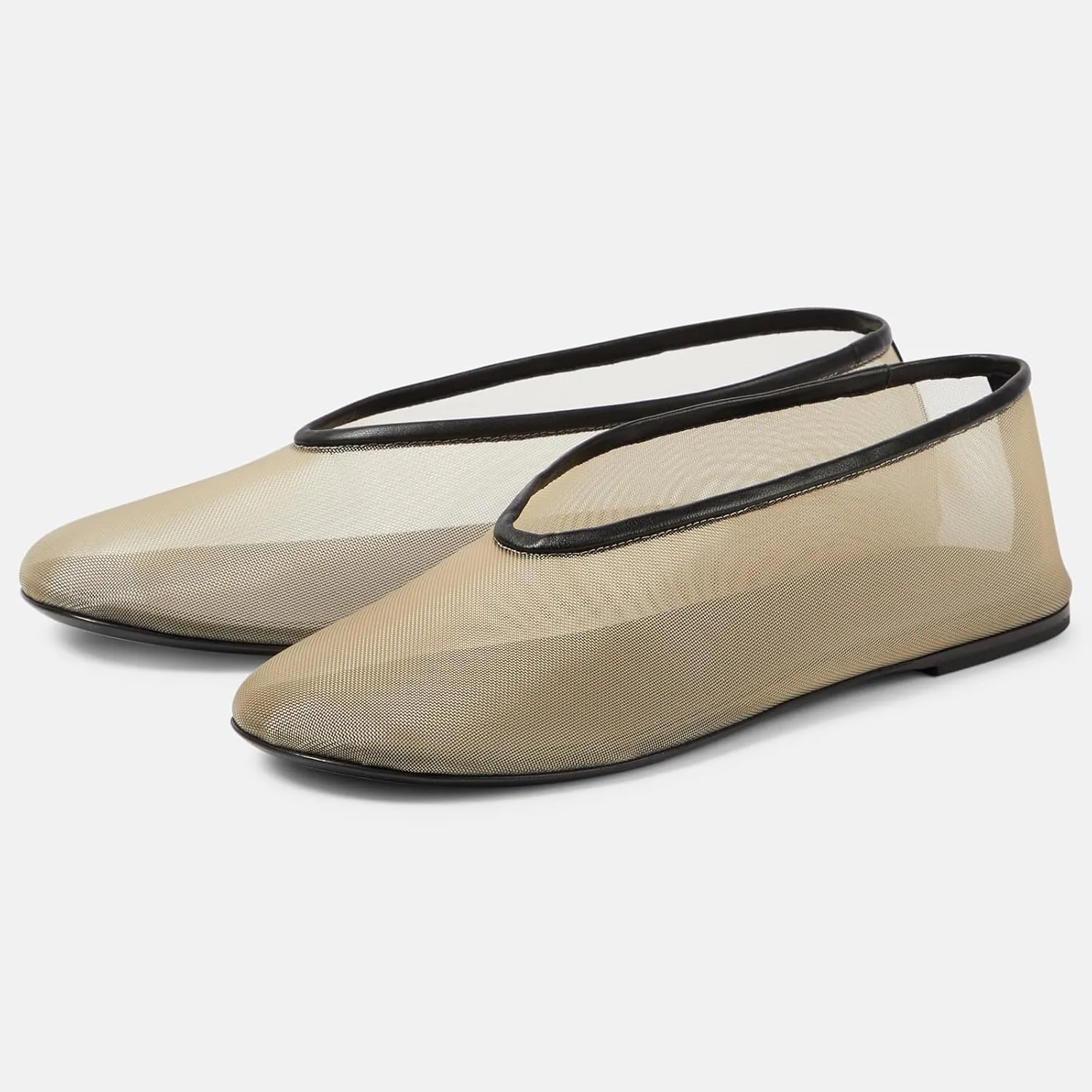 Mesh Ballet Flats for Women Round Toe Slip On Ballerina Mary Jane Shoes Tulle Comfortable Casual Dress Shoes