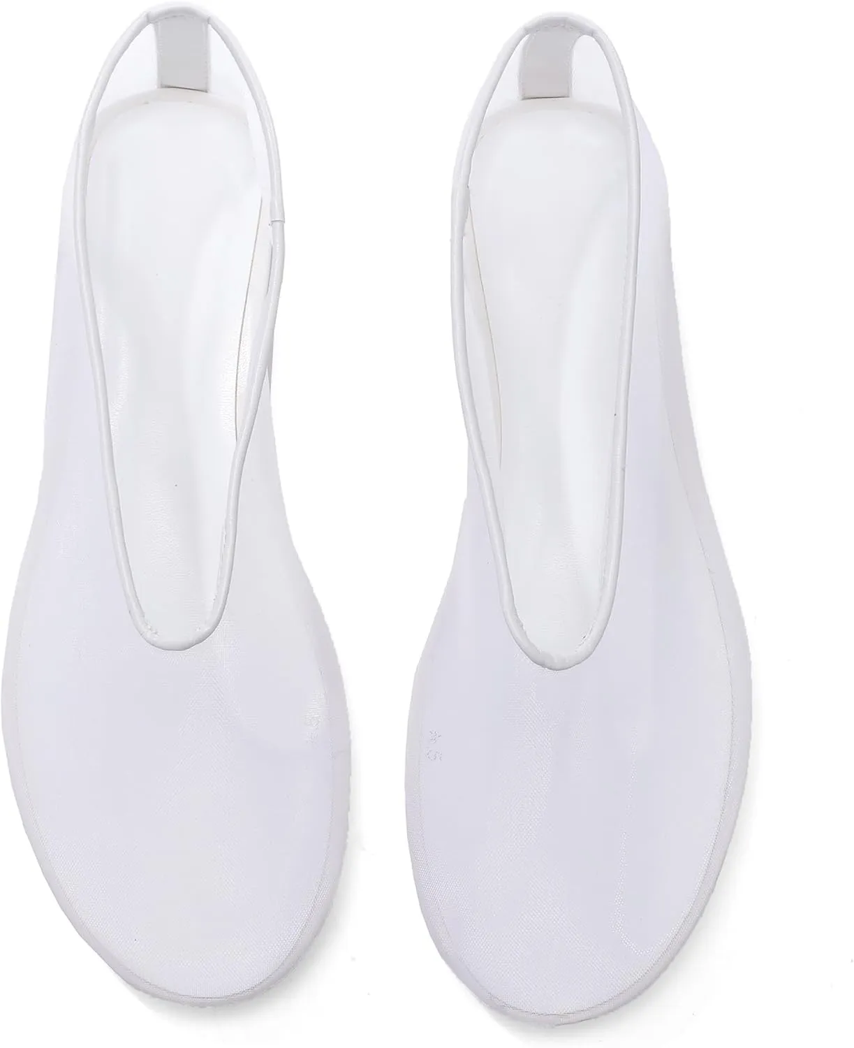 Mesh Ballet Flats for Women Round Toe Slip On Ballerina Mary Jane Shoes Tulle Comfortable Casual Dress Shoes