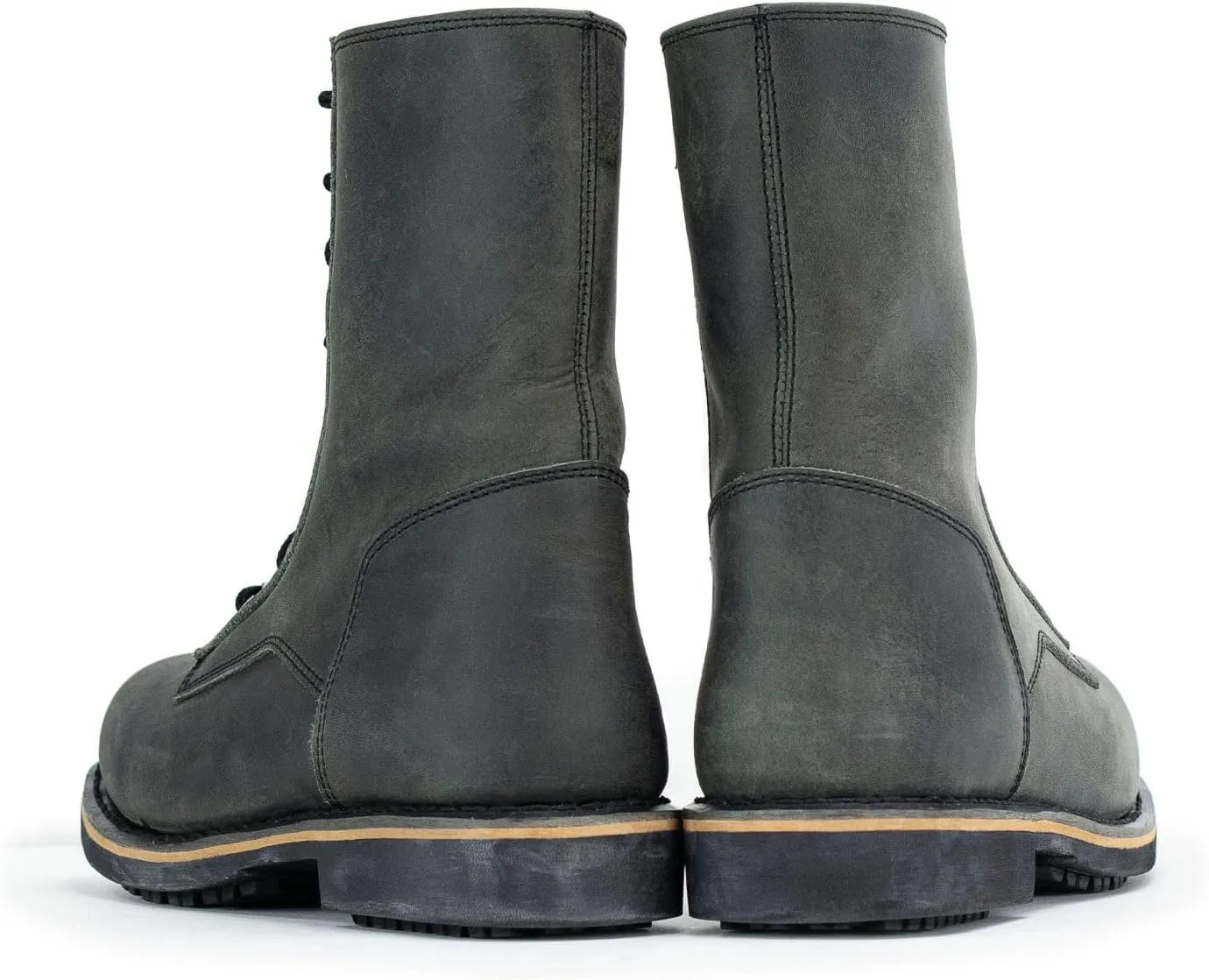 Milwaukee Leather MBM9065 Men's Antique Black Lace-Up High-Rise Boots - 10