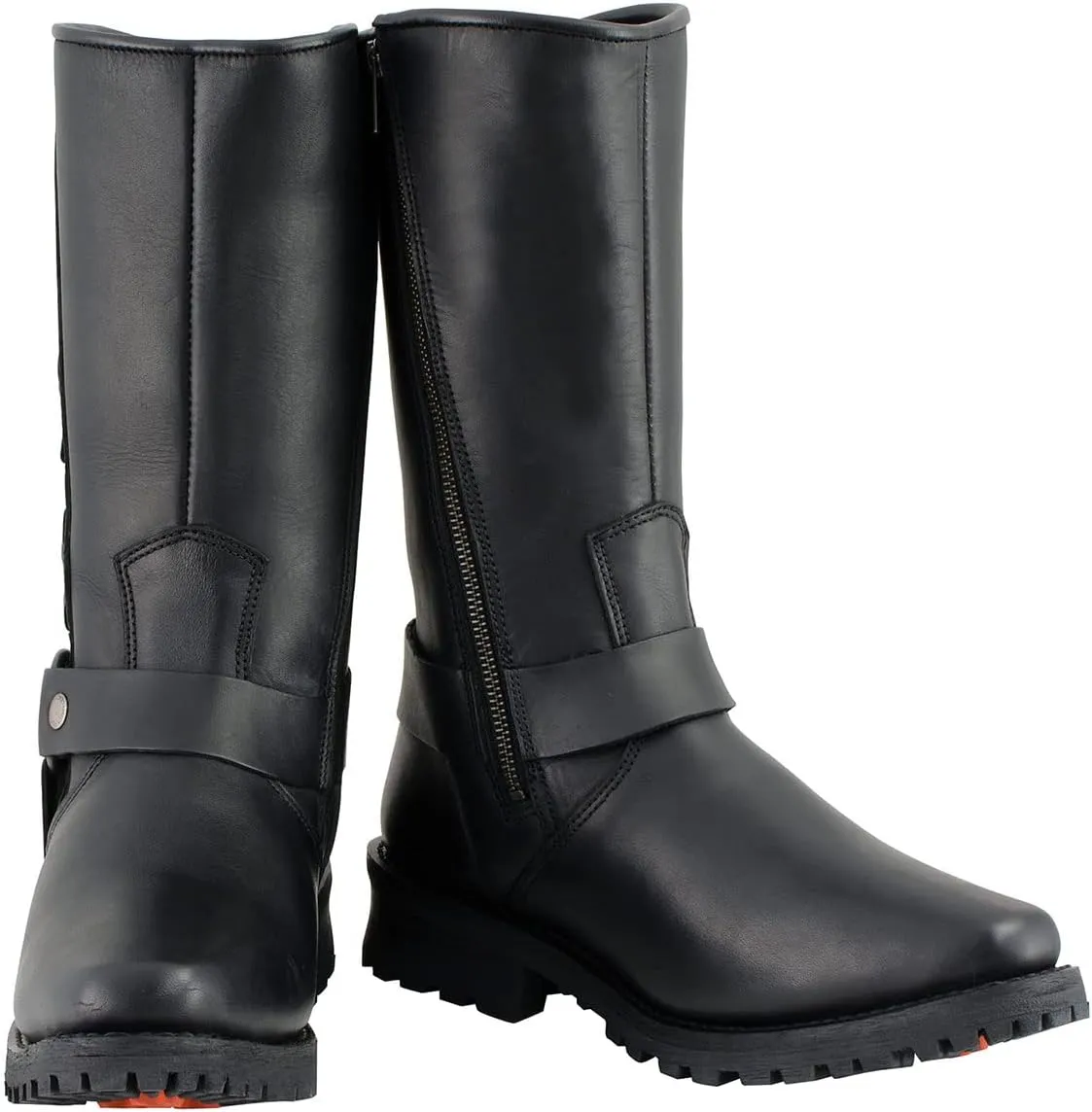 Milwaukee Leather Men's Classic Premium Leather Harness Motorcycle Boots Collection - 12