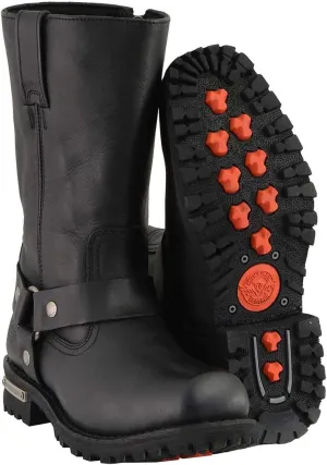 Milwaukee Leather Men's Classic Premium Leather Harness Motorcycle Boots Collection - 14W