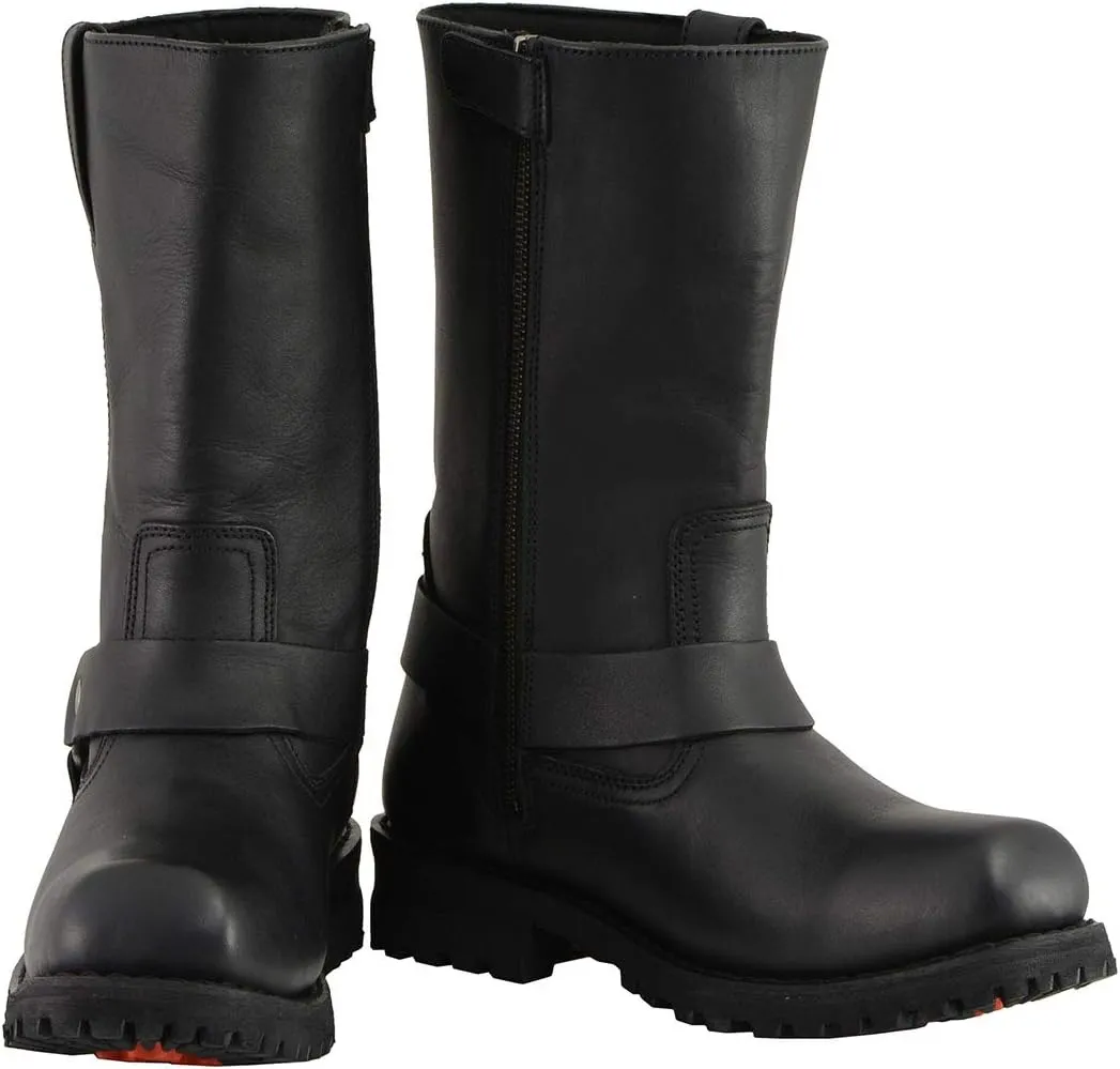 Milwaukee Leather Men's Classic Premium Leather Harness Motorcycle Boots Collection - 14W