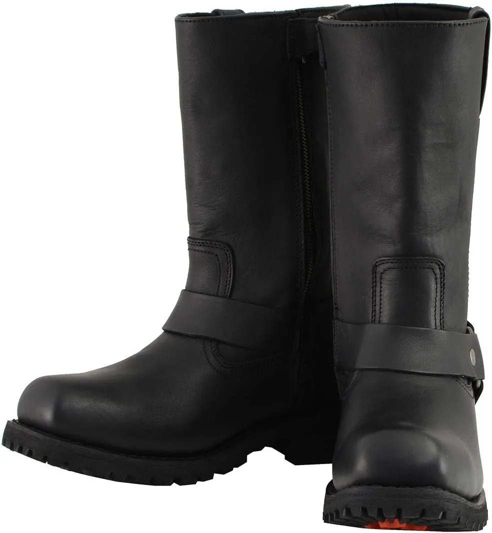 Milwaukee Leather Men's Classic Premium Leather Harness Motorcycle Boots Collection - 14W