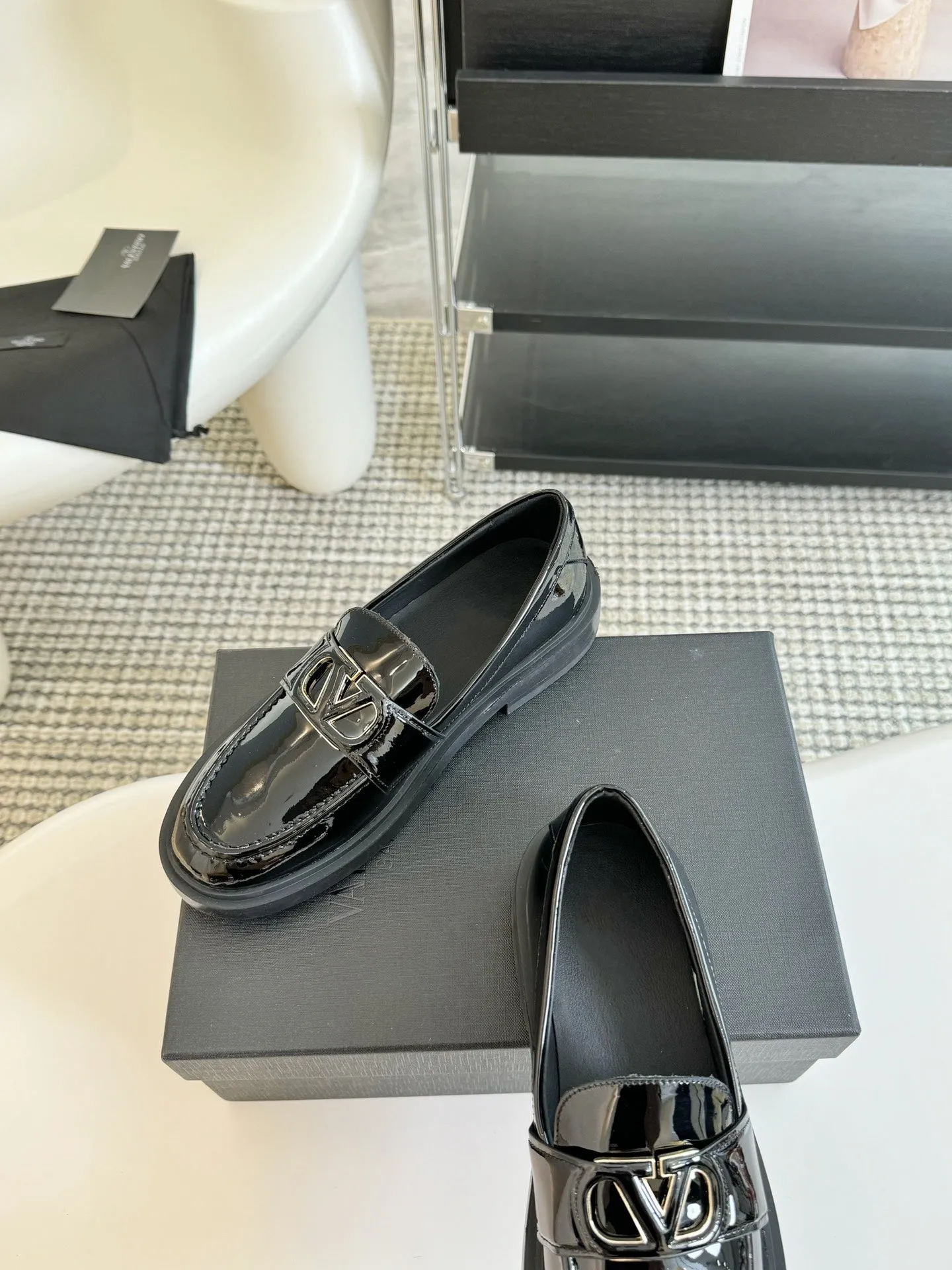 Moccasins Vlogo Signature 30mm Black Shiny