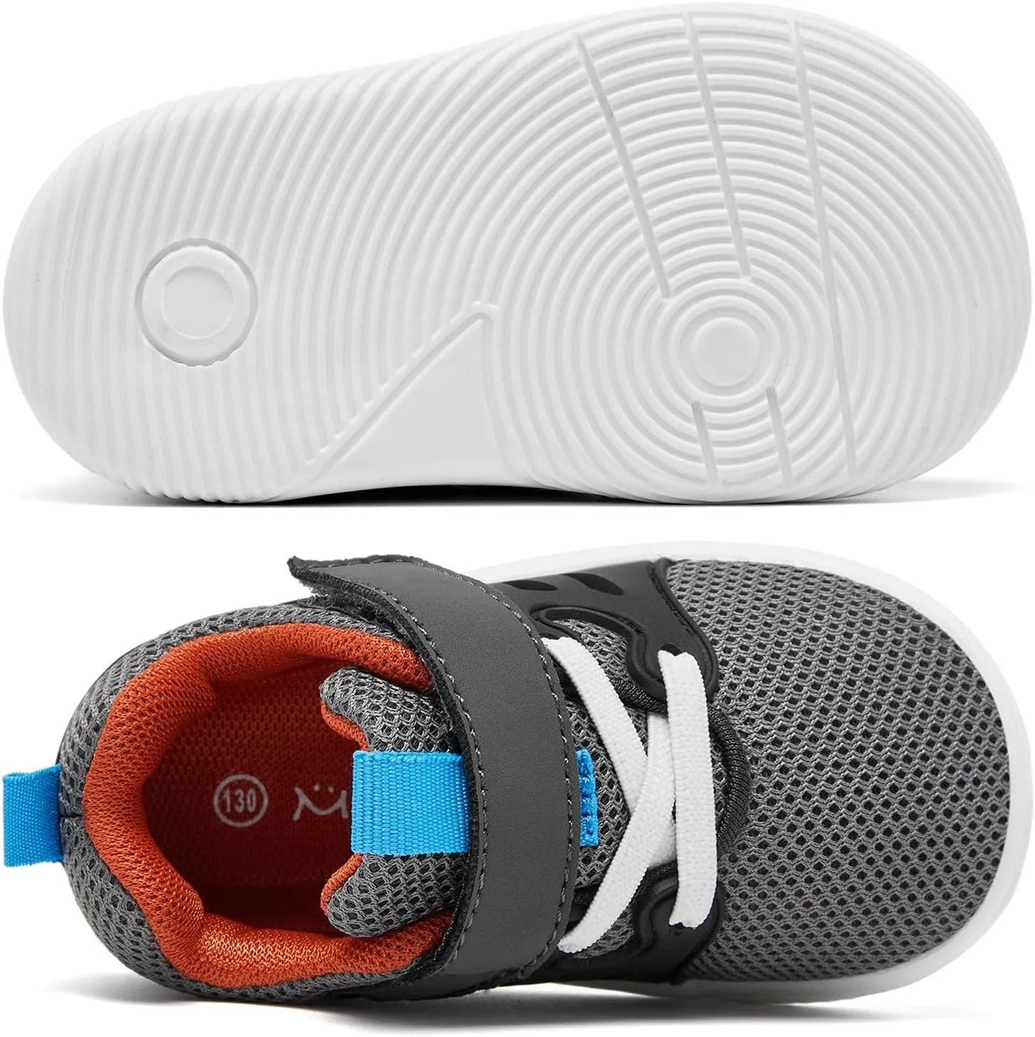 MORENDL Toddler Sneakers Baby Boys & Girls Barefoot Shoes Lightweight Breathable Walking Running Tennis Athletic Sport Shoes