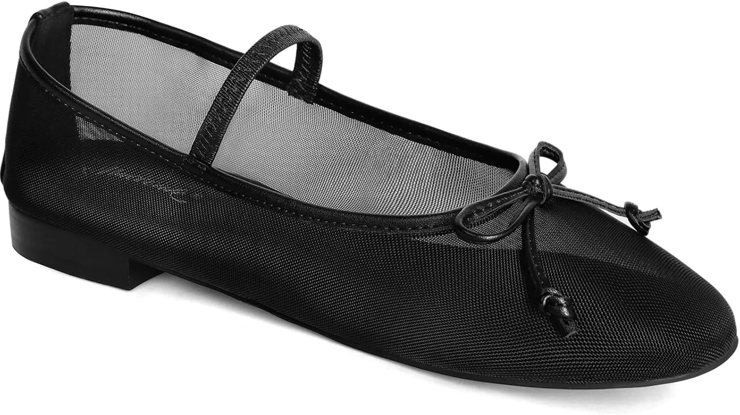 MUCCCUTE Women's Mesh Ballet Flats, Round Toe Ballerina Flats Shoes Casual Dress Mary Jane Flats