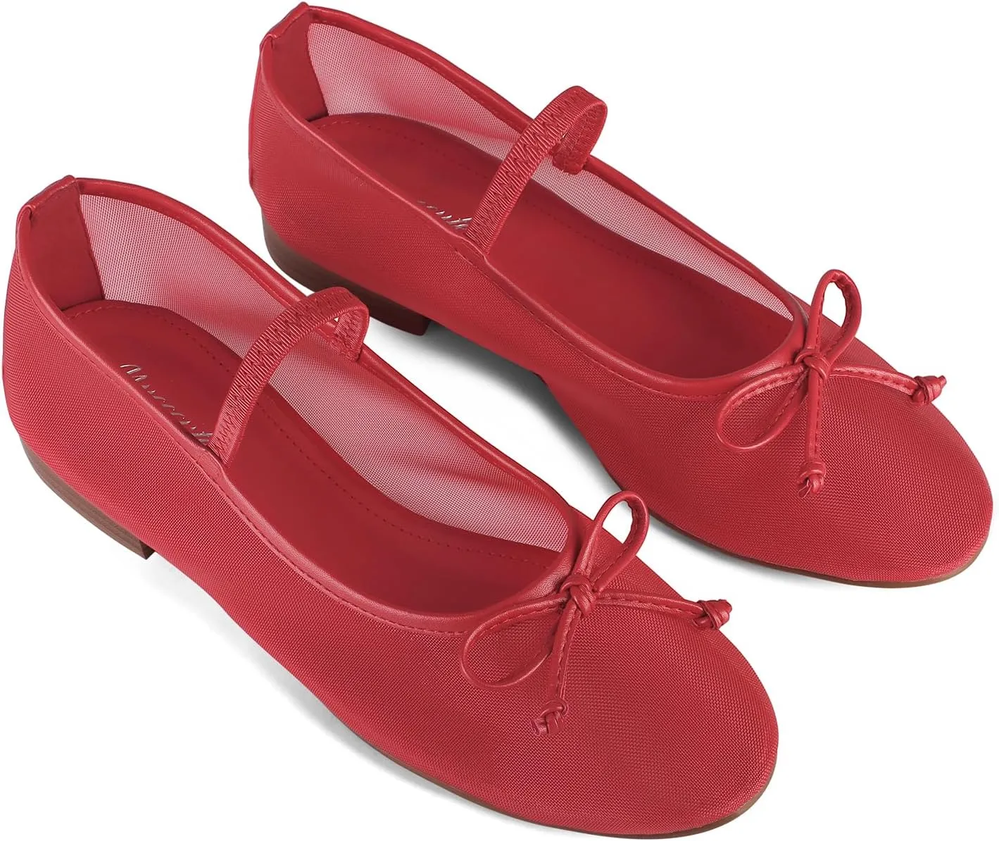MUCCCUTE Women's Mesh Ballet Flats, Round Toe Ballerina Flats Shoes Casual Dress Mary Jane Flats