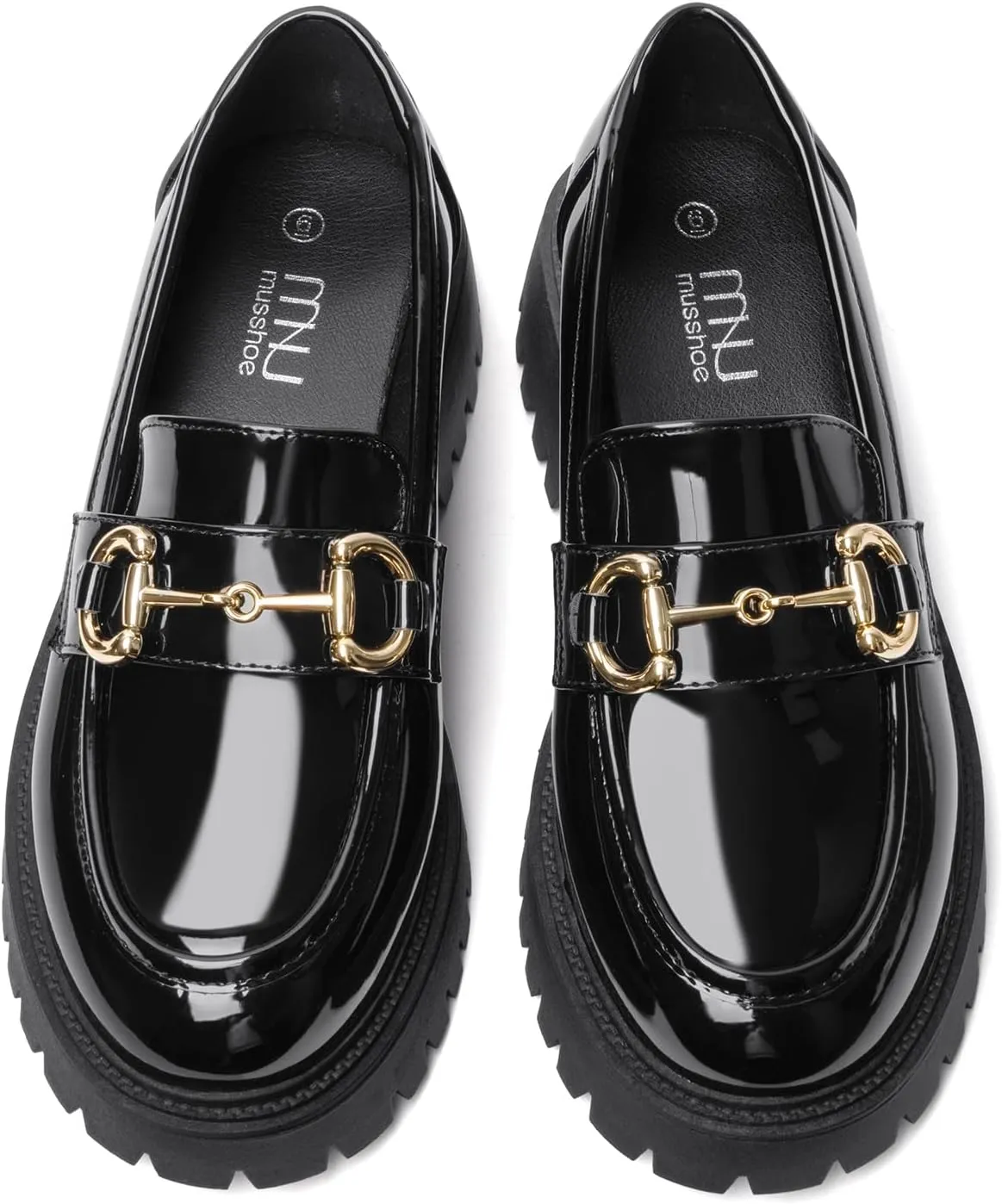 MUSSHOE Loafers for Women Platform Chunky Comfortable Slip-On Womens Loafers Fashion Business Work Dressy Casual Shoes