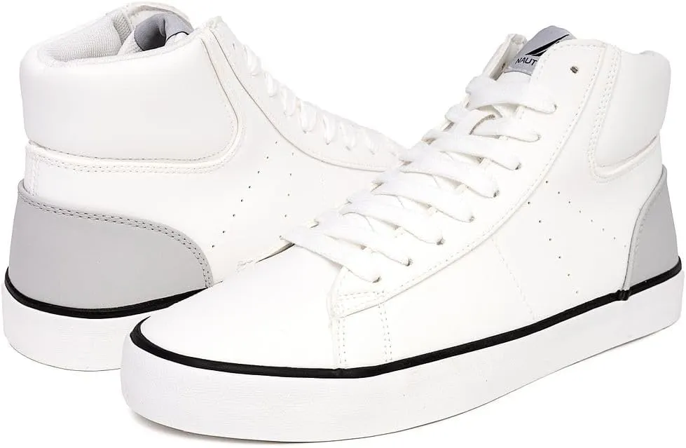 Nautica Men's Casual Fashion Sneakers - Classic High-Top Tennis Shoes, Lace-Up Chukka Mid-Top Loafers, Walking and Leisure Boots