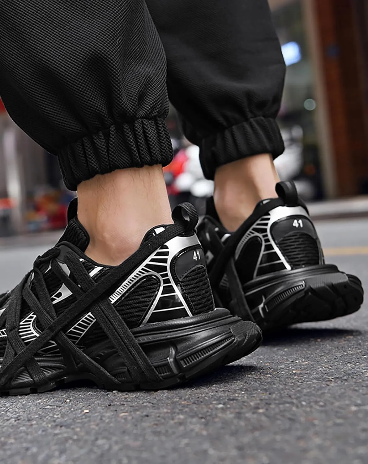 Niepce Inc Streetwear Men's Fashion Chunky Sneakers with Design