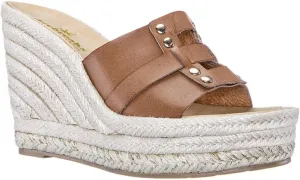 NINA Daybreaks Electra - Women's Simply Chic Vegan Vachetta Espadrille Wedge Sandals Shoes - Effortless Style and Comfort! - Slip On Womens Shoes