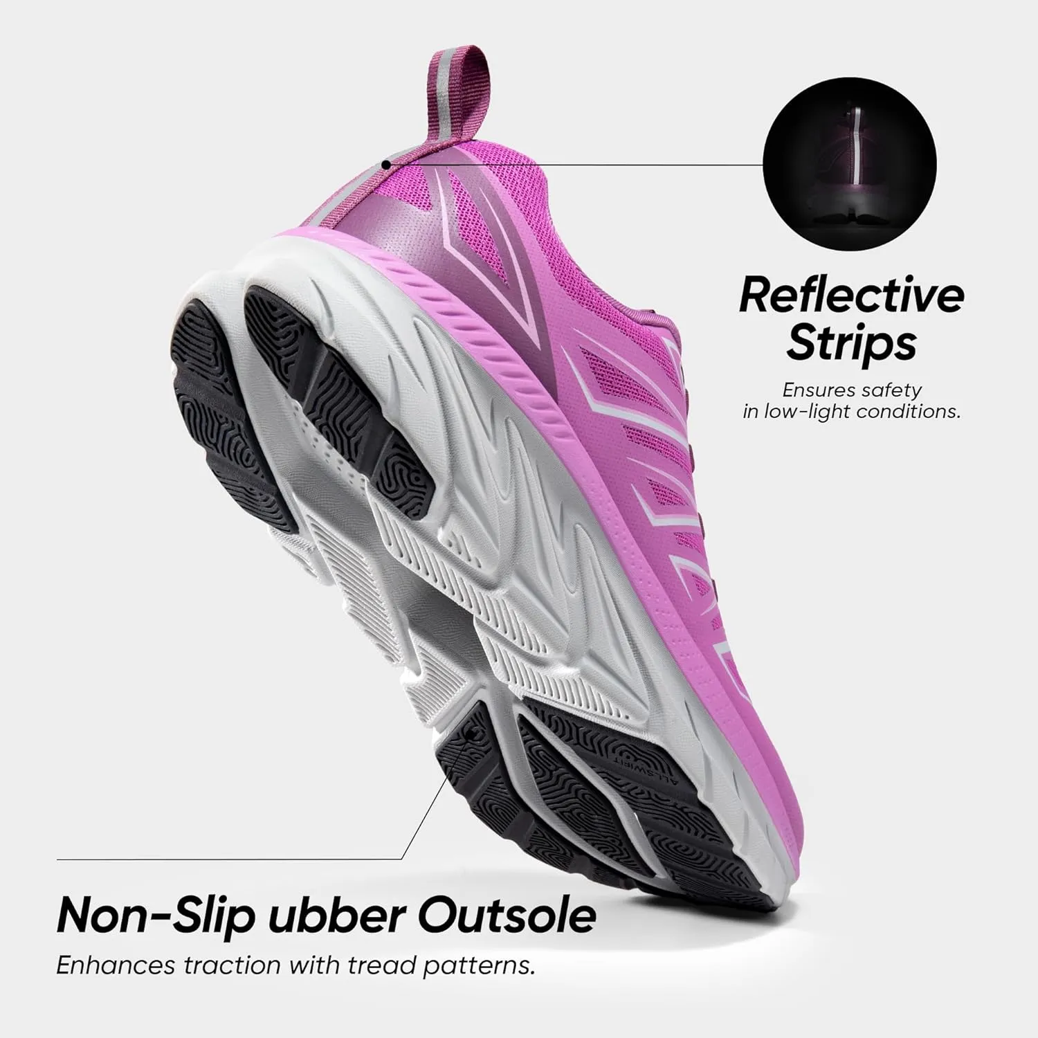 NORTIV 8 Women's Walking Shoes Running ActiveSwift Comfortable Tennis Breathable Non Slip Athletic Gym Workout Cross Training Sneakers.