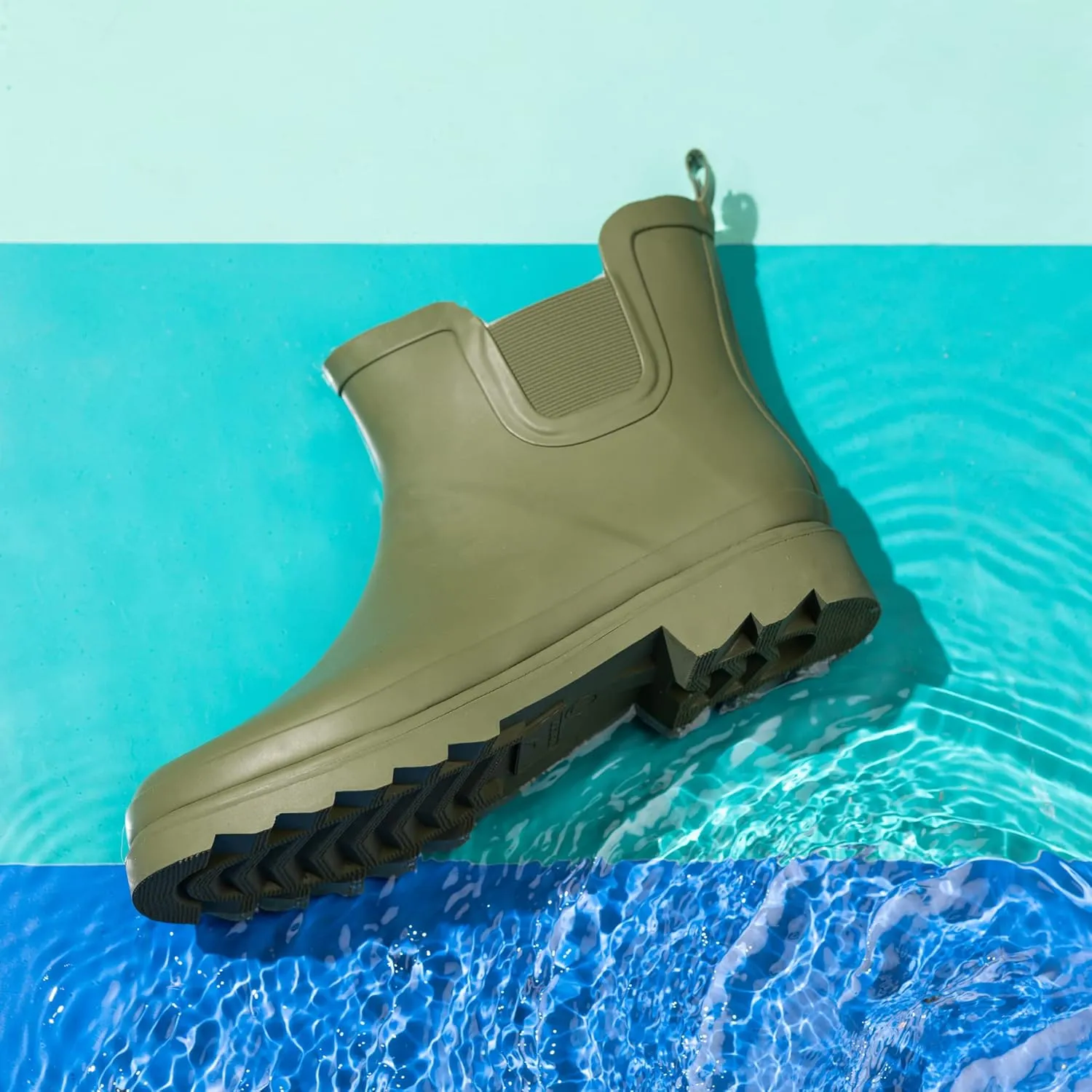 NORTY - Womens Ankle Rain Boots - Ladies Waterproof Winter Spring Garden Boot runs ½ size large