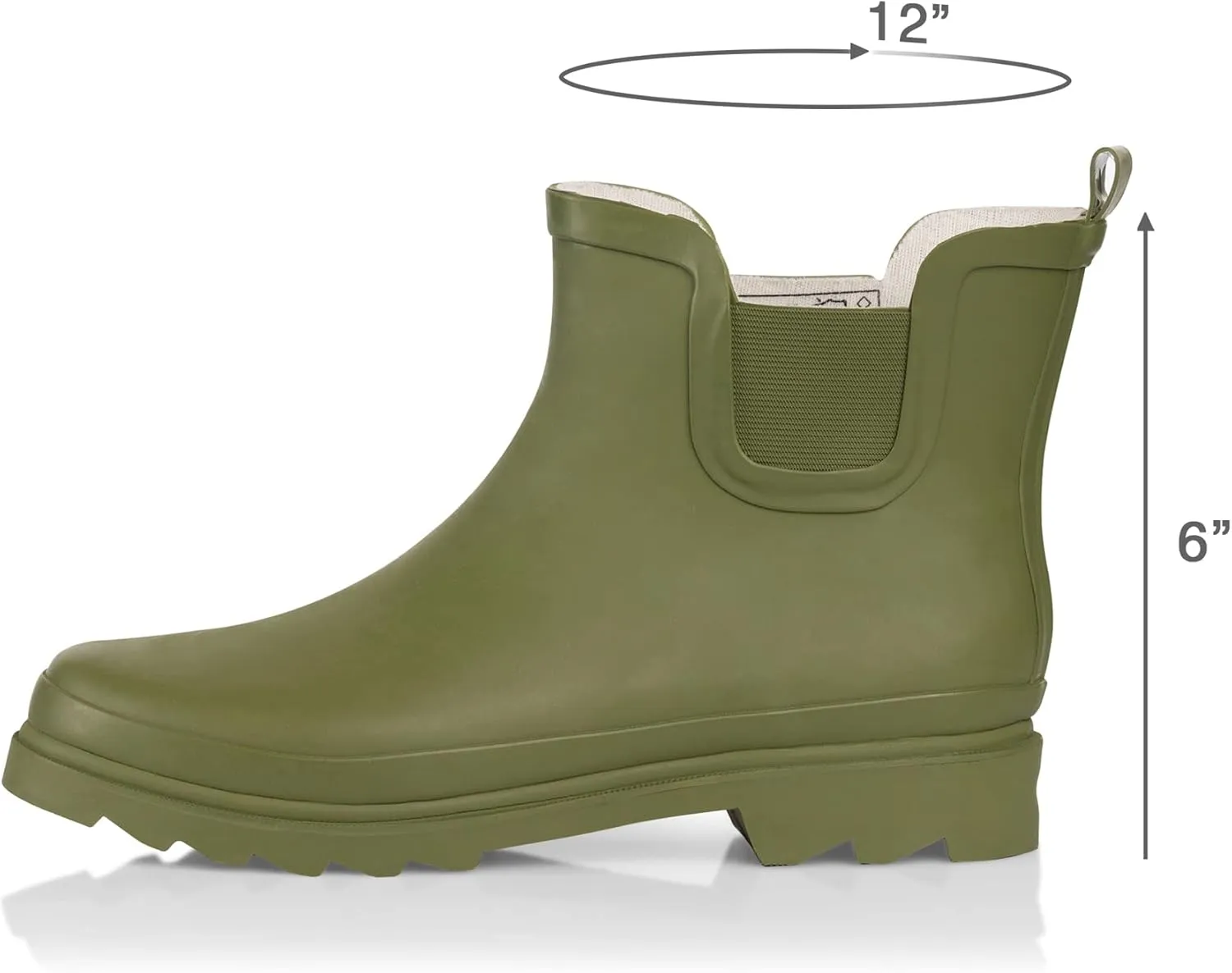 NORTY - Womens Ankle Rain Boots - Ladies Waterproof Winter Spring Garden Boot runs ½ size large